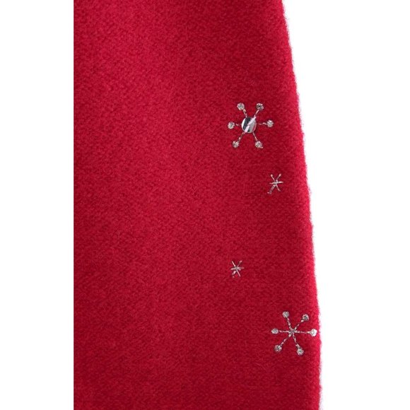 Karen Scott Red Wool Christmas Cardigan Sweater - Picture 6 of 6